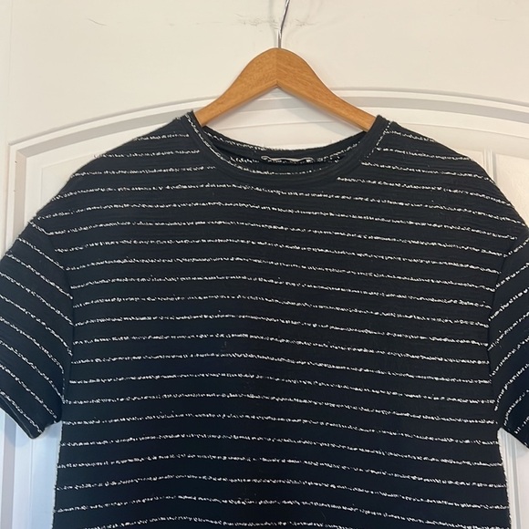 ZARA TRAFALUC Size Medium Fringe Hem Midi Dress - Picture 5 of 7